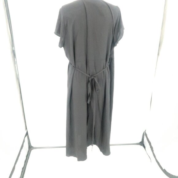 Halogen Black Short Sleeve V-Neck Wrap Dress Size XXL - Picture 6 of 8